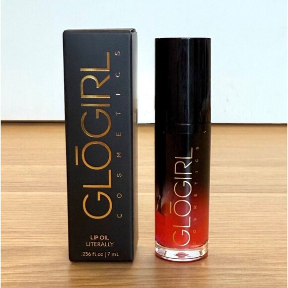 Glogirl Cosmetics Rose Infused Vegan Lip Oil Color Pink Shade Literally Full Siz - Picture 1 of 8